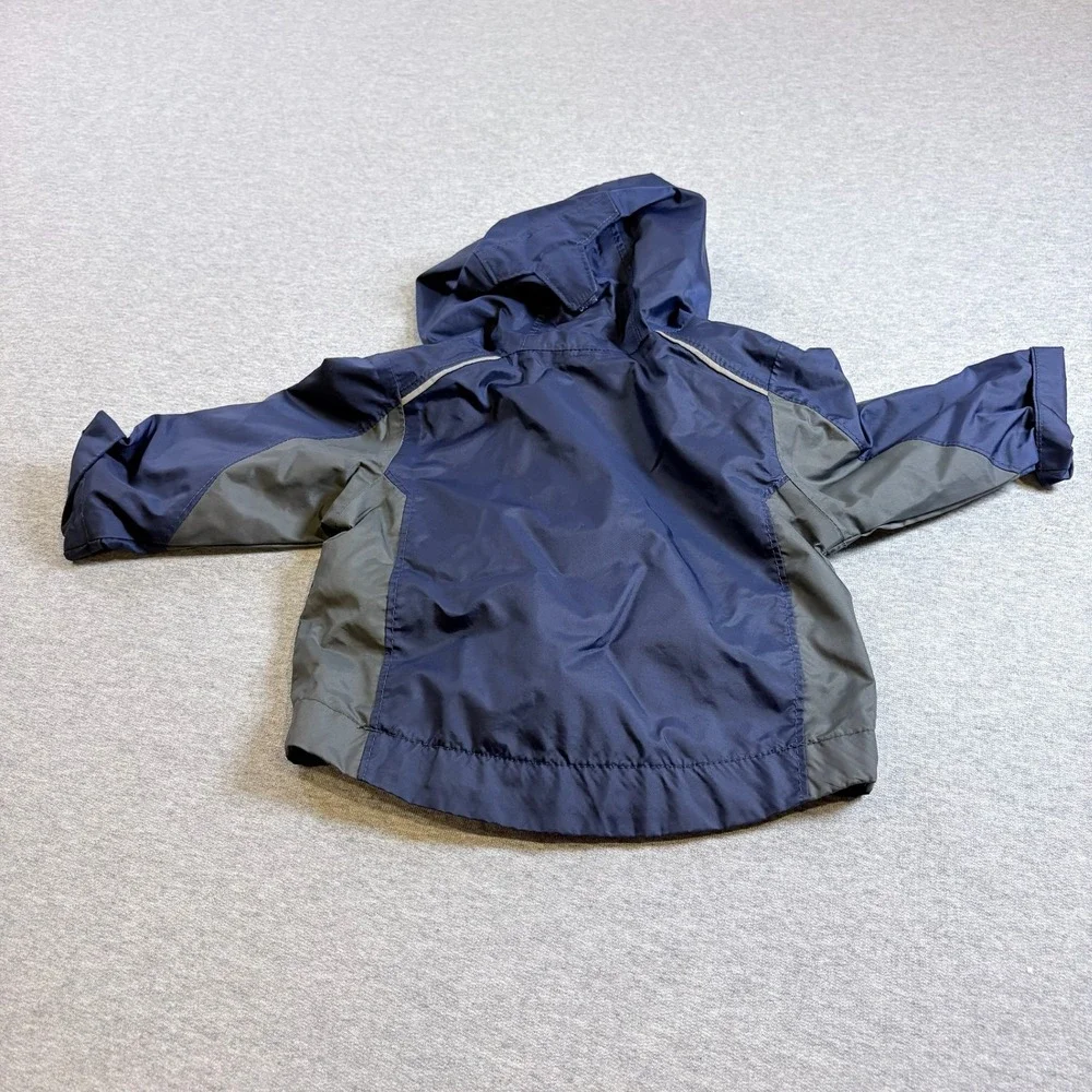 Columbia Sportswear Kids Blue Gray Hooded Rain Jacket 6 Months Outdoors Coat